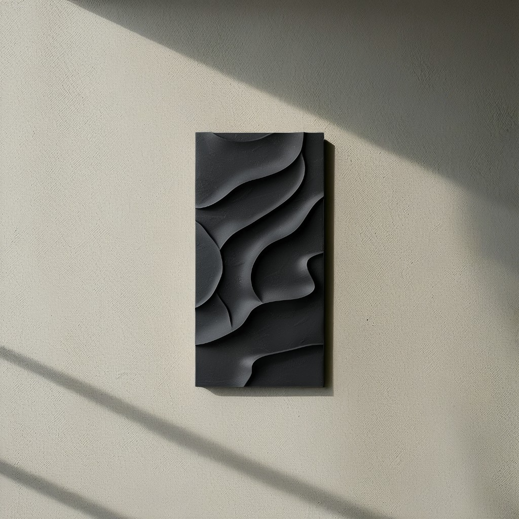 Black Wave: Parametric Wall Art | Multi Size Indoor Decorations